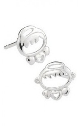 Silver - Cute Angel Baby Earring - YJJ023