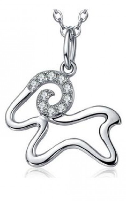 Silver - Sheep Necklace - YJJ050