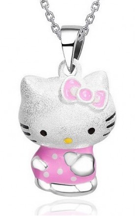 Silver - Hello Kitty Necklace - YJJ053
