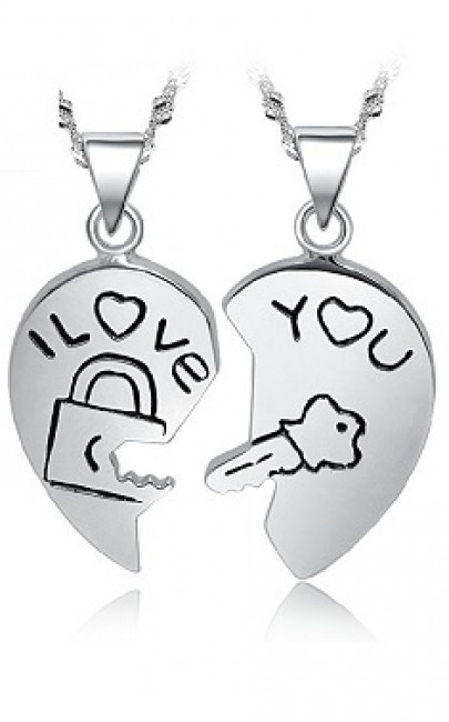 Couple Necklace  - Silver - YJJ060