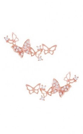 Silver - Butterfly Earring - YJJ064
