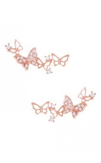 Silver - Butterfly Earring - YJJ064