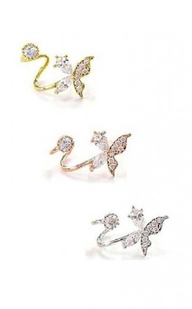 Silver - Butterfly Earring - YJJ073