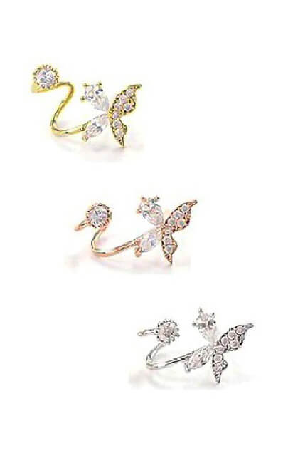 Silver - Butterfly Earring - YJJ073