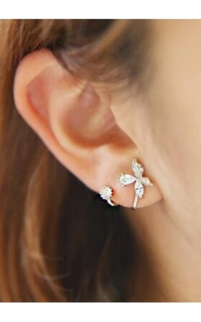 Silver - Butterfly Earring - YJJ073