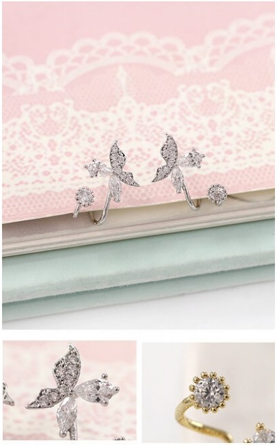 Silver - Butterfly Earring - YJJ073 Silver - Butterfly Earring - YJJ073
