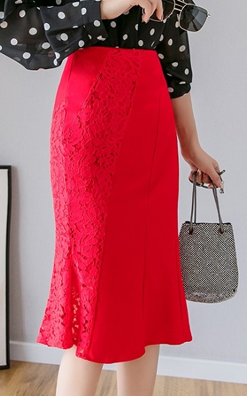 4✮- Bodycon Knee Skirt - DWFM15260 / Y12391