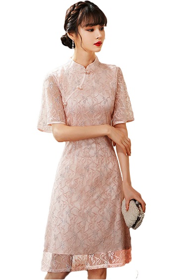 4✮- Knee Dress (Cheongsam) - ICFS17029