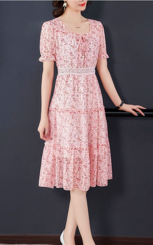 4✮- Knee Dress (Small Cutting) - IFFS20425 (Ready Stock)
