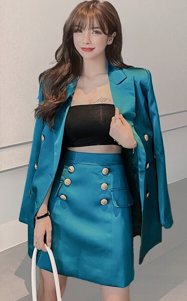 4✮- Mini Dress (Long Coat+Skirt) - JEFS46474