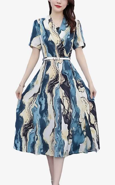 4✮- Knee Dress - KSFRS39457
