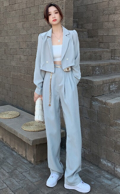4✮- Set (Crop Coat+Pants) - LAFM709 / BY269