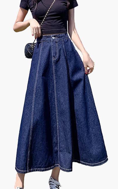 4✮- Denim Midi Skirt - LZFM22805 / RY4891 
