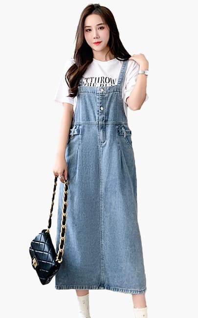 4✮- Denim Pinafore - MDFM25122 / BY430