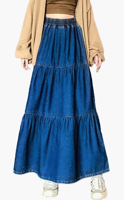 4✮- Denim Midi Skirt - MFFM26239