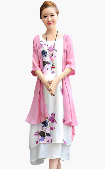 4✮- Midi Dress (With Cardigan) - MOFRY25