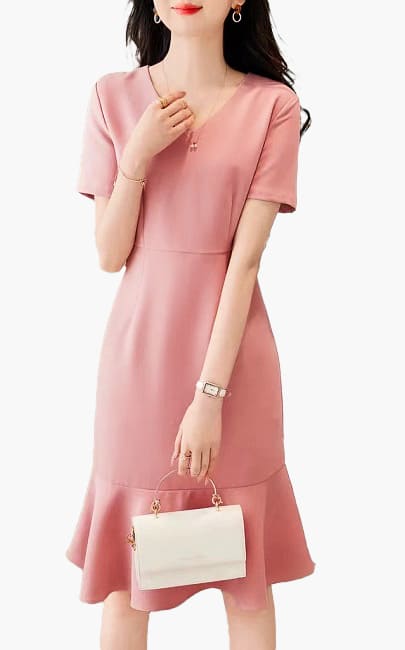 4✮- MRFRM3416 - Mermaid Knee Dress