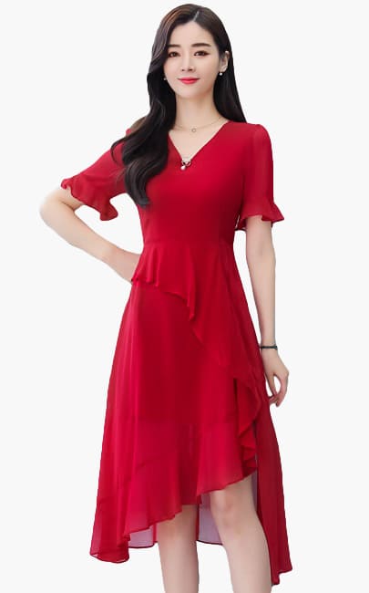4✮- MRFRM3495 / MY9327 - Knee Dress
