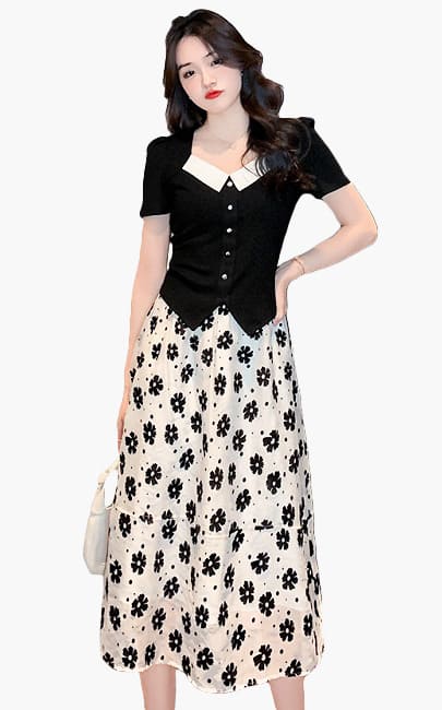 4✮- MSFRM4433 - Midi Dress (Top+Skirt)