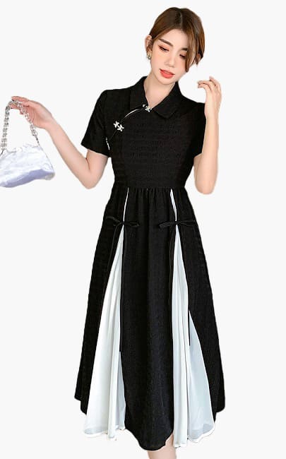 4✮- MYFRM10803 / BY9096 - Knee Dress (Cheongsam)