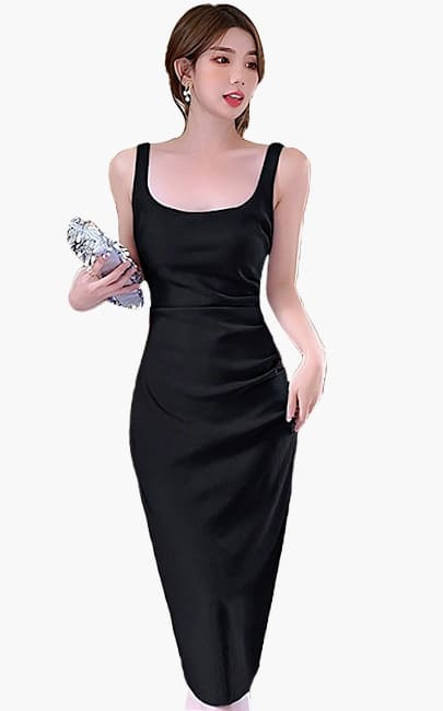 3✮- MYFRM10810 - Bodycon Knee Dress (Small Cut)