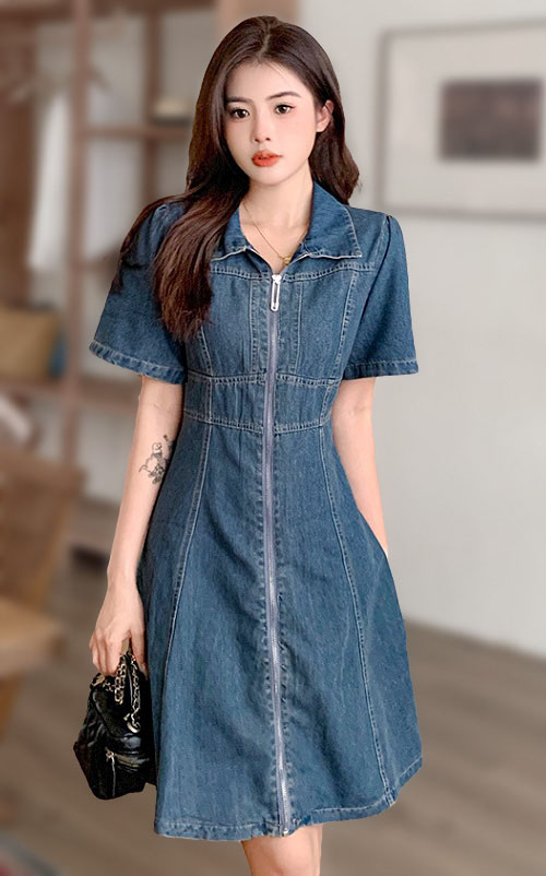 4✮- NXFPF19529 / BY504 - Denim Knee Dress