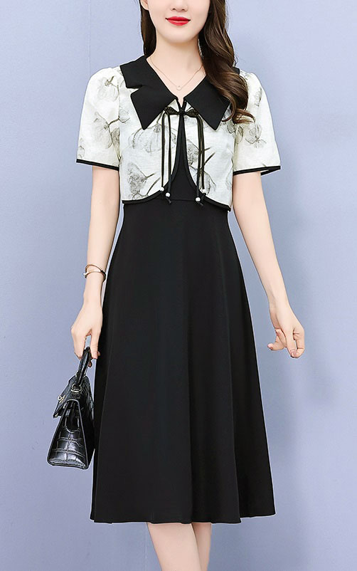 4✮- NZFBY502 - Knee Dress (With Cardigan)