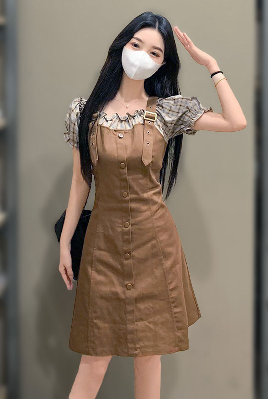 4✮- NZFPF18432 - Denim Knee Dress