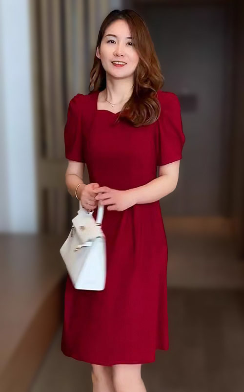 4✮- OAFPF17681 - Knee Dress (Small Cut)