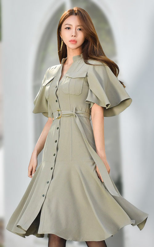 4✮- OCFPF28778 - Mermaid Knee Dress