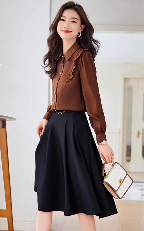4✮- ODFMY888 - Knee Dress (Top+Skirt)