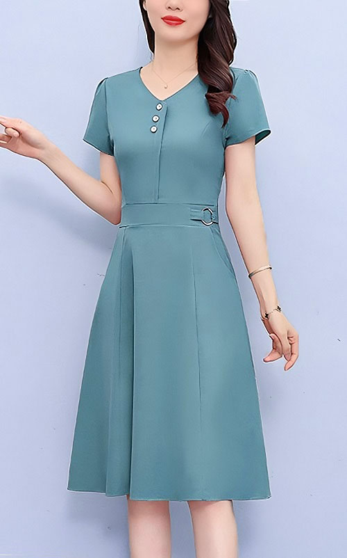 4✮- OEFMY1595 - Knee Dress (Small Cut)