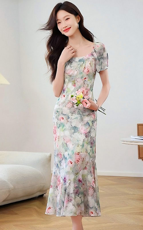 4✮- OFFMY2098 - Mermaid Midi Dress