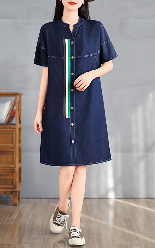4✮- OFFMY2322 - Denim Knee Dress