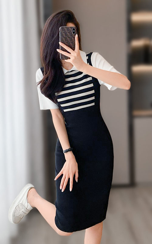 4✮- OIFMY4898 - Knee Dress