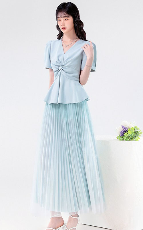 4✮- OLFMY8822 - Midi Dress (Top+Skirt)