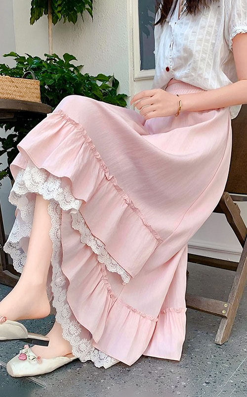 4✮- OOFMY9801 - Midi Skirt (S-2XL)
