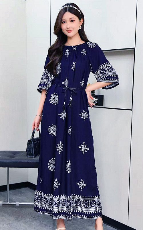 4✮- OPFMY12663 - Midi Dress (S-4XL)