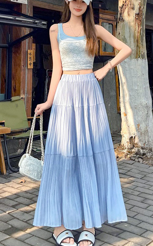 4✮- OPFMY8881 - Midi Skirt (M-5XL)