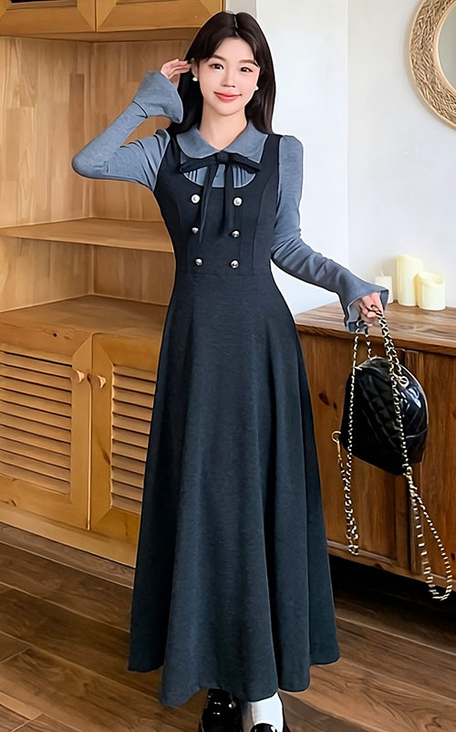 4✮- OUFMY14650 - Sweater Midi Dress