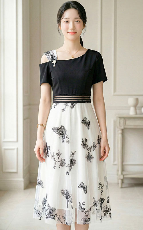 4✮- OZFRY1580 - Knee Dress