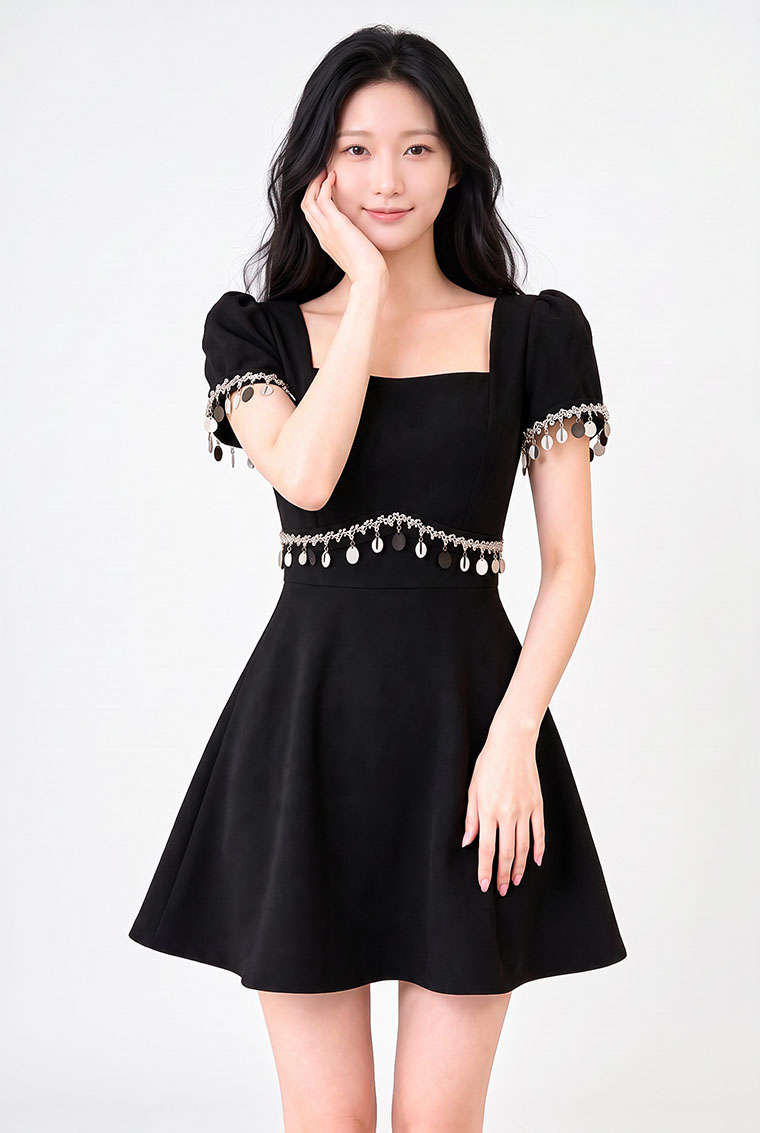 4✮- PGFRY3114 - Mini Dress (Dress+Shorts) — photograph 2