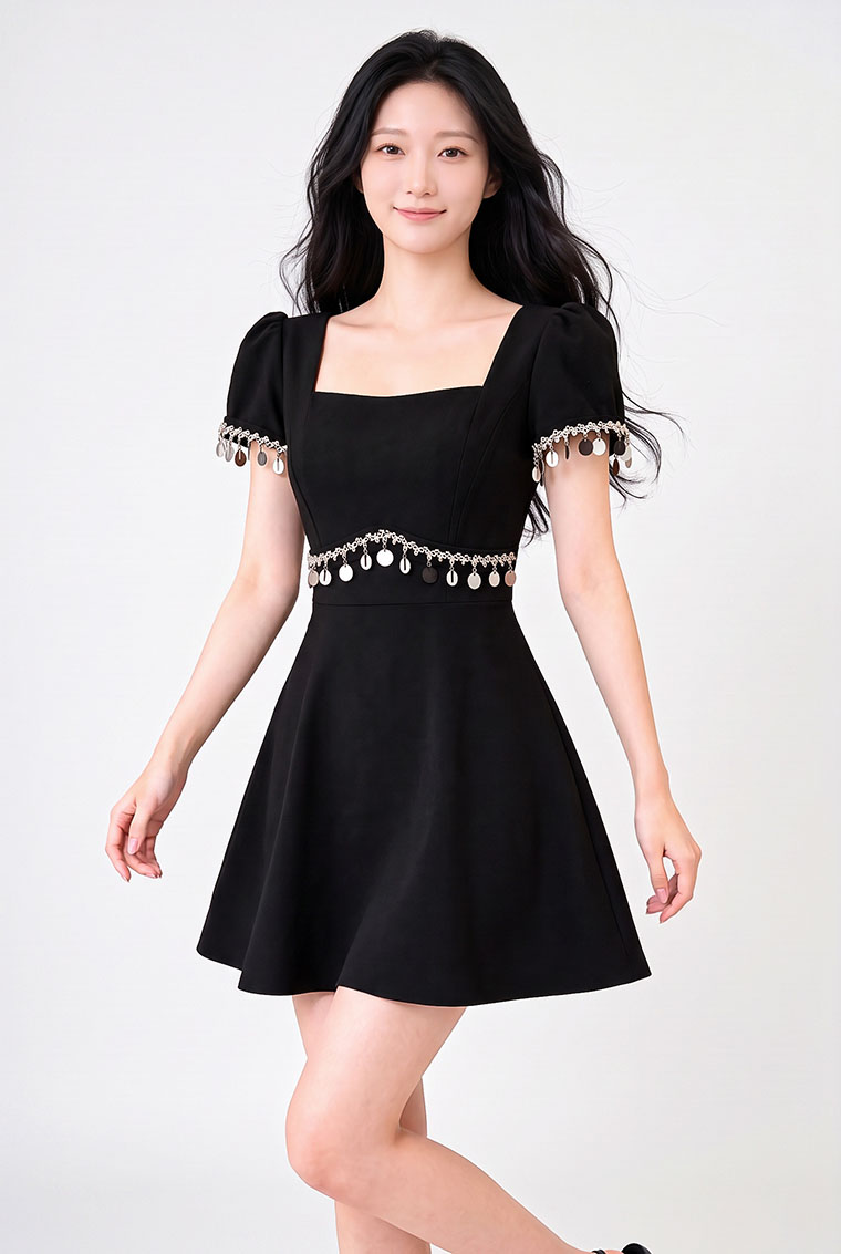 4✮- PGFRY3114 - Mini Dress (Dress+Shorts) — photograph 3