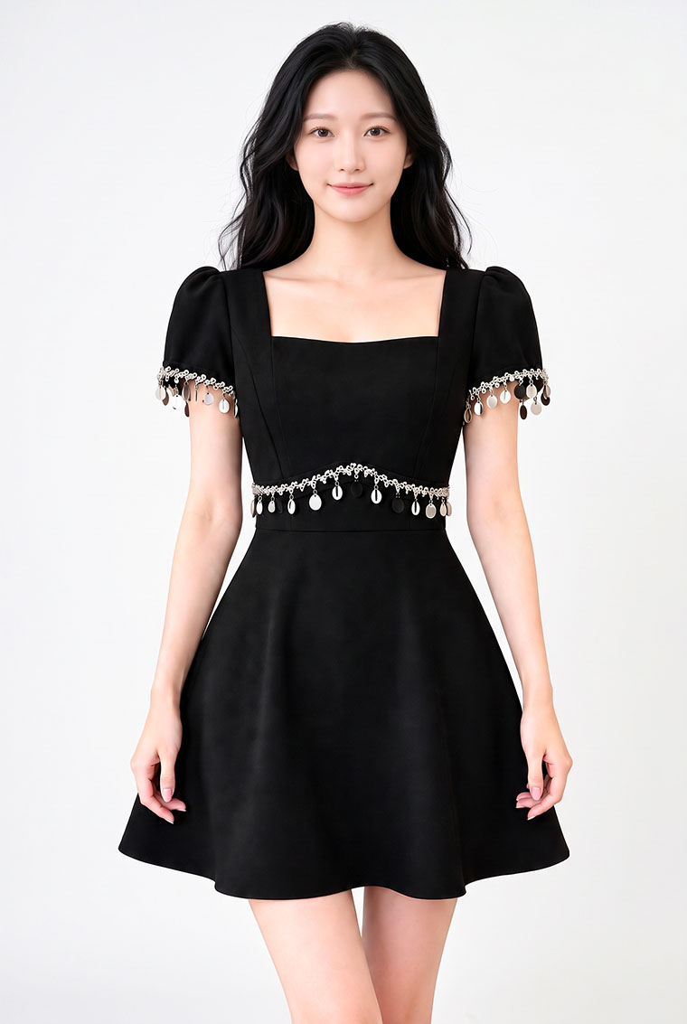 4✮- PGFRY3114 - Mini Dress (Dress+Shorts) — photograph 5