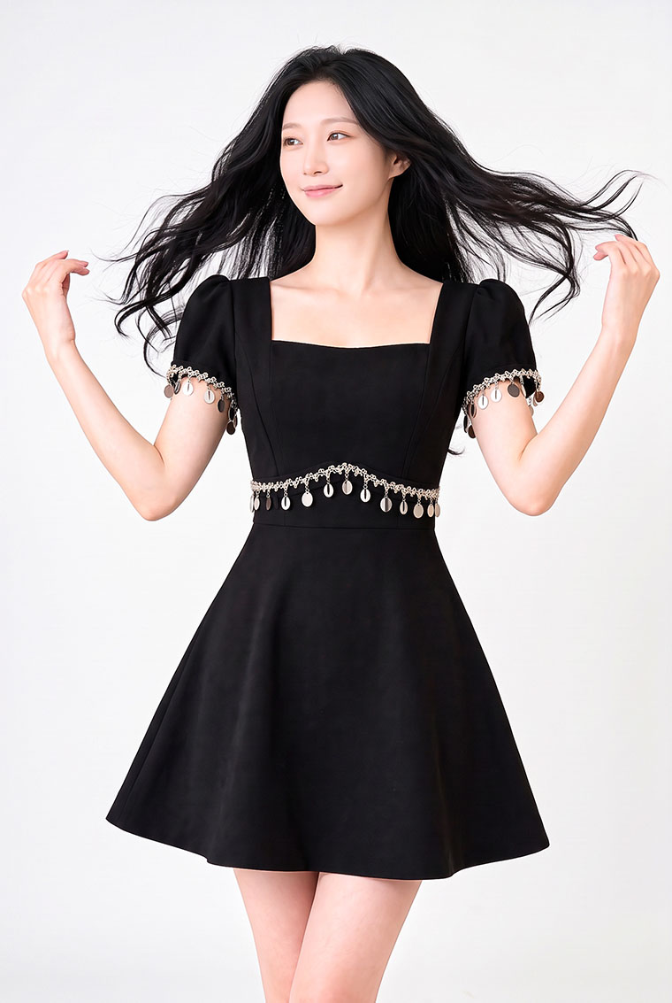 4✮- PGFRY3114 - Mini Dress (Dress+Shorts) — photograph 6