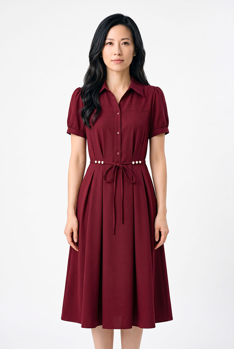 4✮- PGFRY8334 - Knee Dress — photograph 9