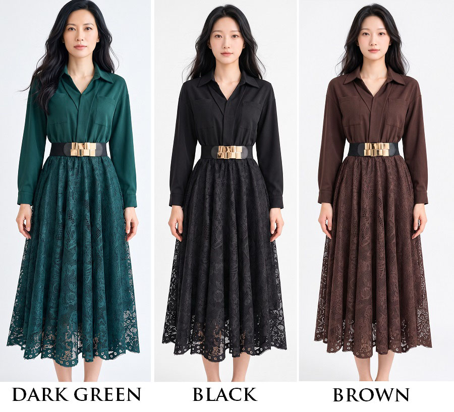 4✮- PGFRY8356 - Midi Dress — photograph 1