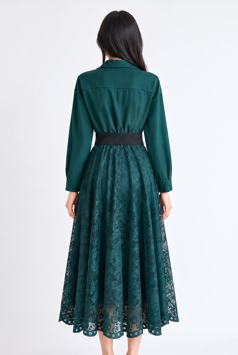 4✮- PGFRY8356 - Midi Dress — photograph 3