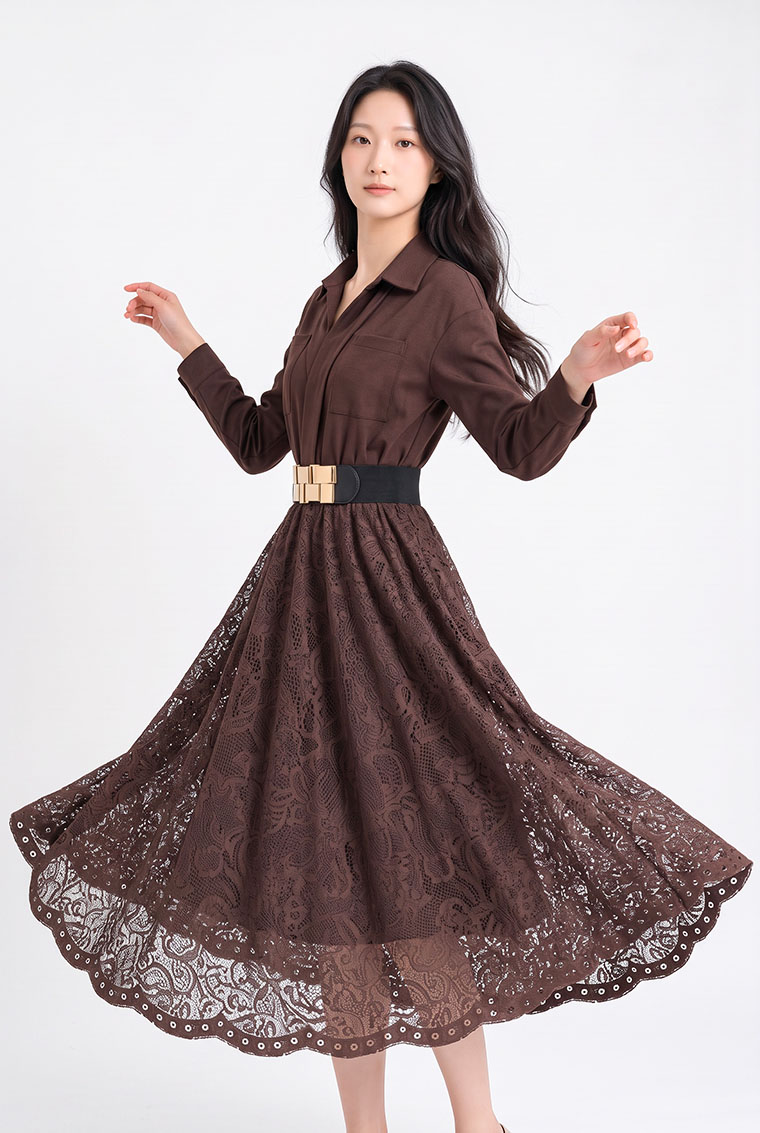 4✮- PGFRY8356 - Midi Dress — photograph 8