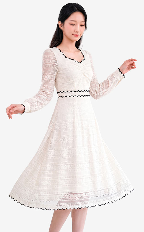 4✮- PGFRY8361 - Knee Dress